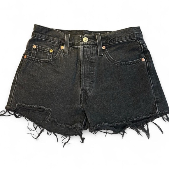 Levi’s 501 Black Cutoff Daisy Dukes – Approx Size 26 - Picture 4 of 8